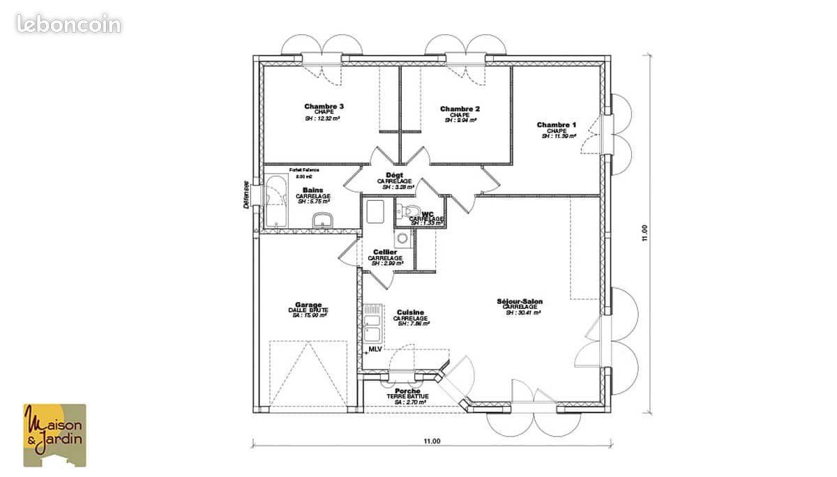 Maison 4 pièces 85 m² (image 9)