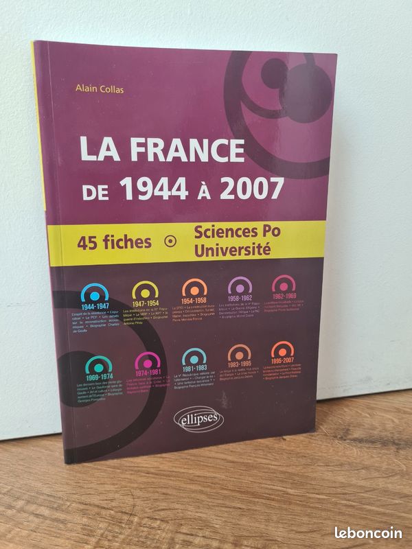 Vends "La France de 1944 à 2007" de Alain Collas (Sciences Po/IEP/histoire) (image 2)