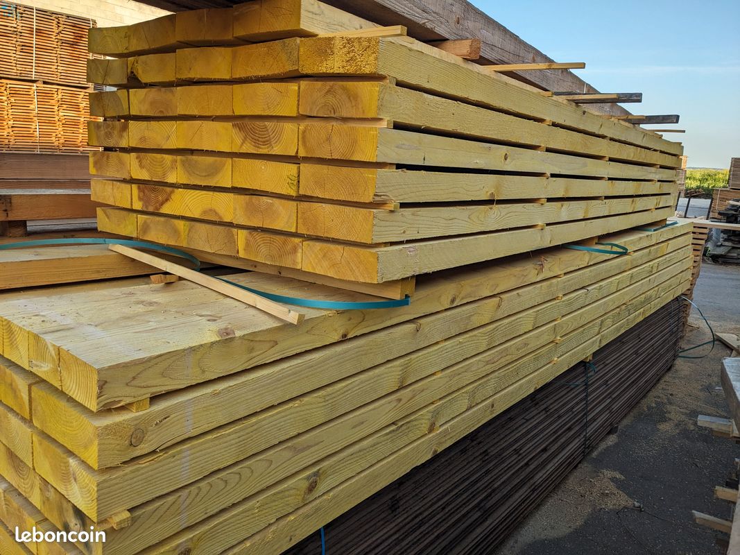 Chevron / Bastaing / Madrier CL2 sapin traité CL2 (image 3)
