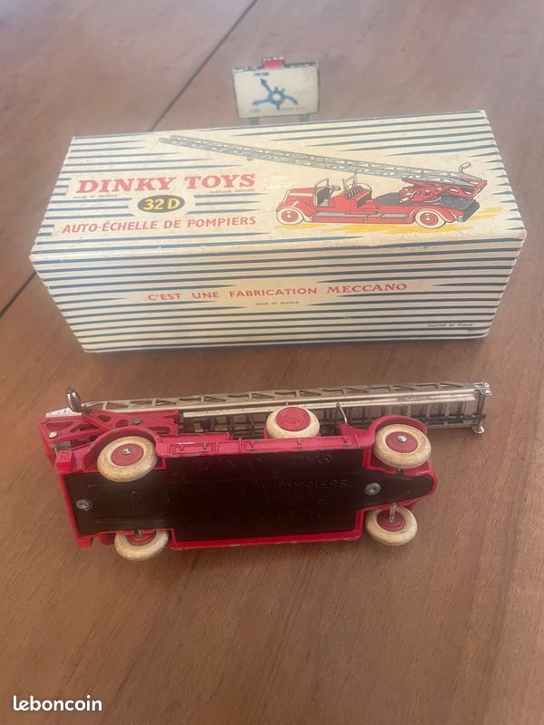 Dinky Toys Auto Échelle De Pompiers Réf 32D - Boîte D'Origine Meccano France