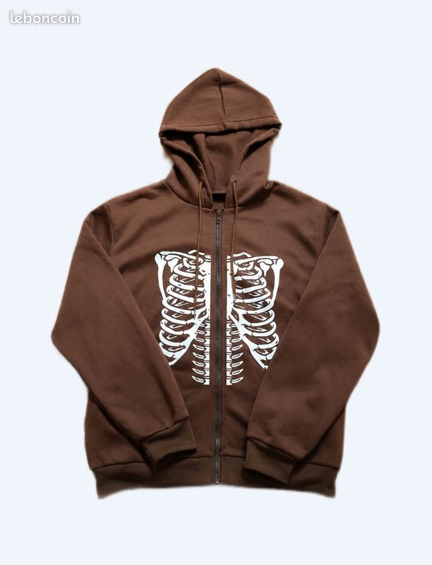 Gilet squelette marron M (image 1)