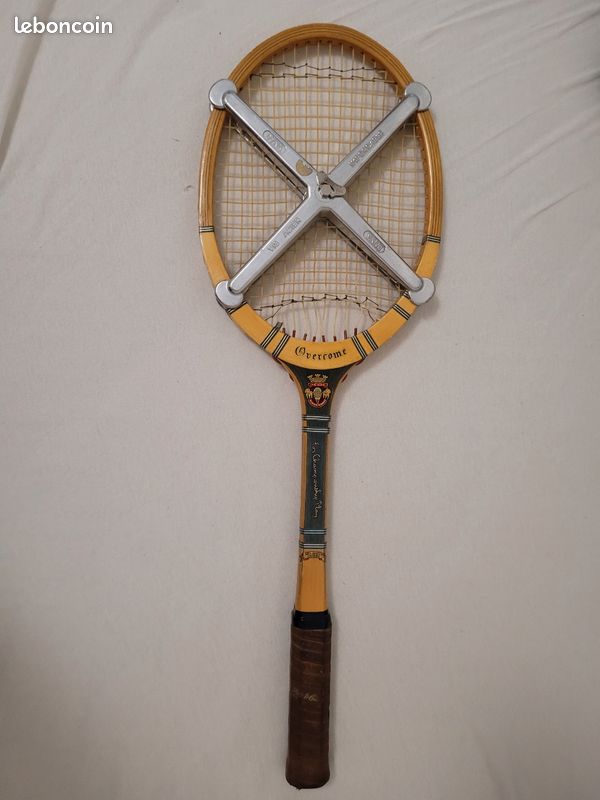 Raquette Tennis Bois LUTECE Vintage - Avec Protection Cadre - Rétro Déco