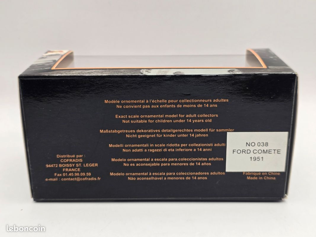 FORD COMETE COUPE BLACK 1951 1:43 MINT