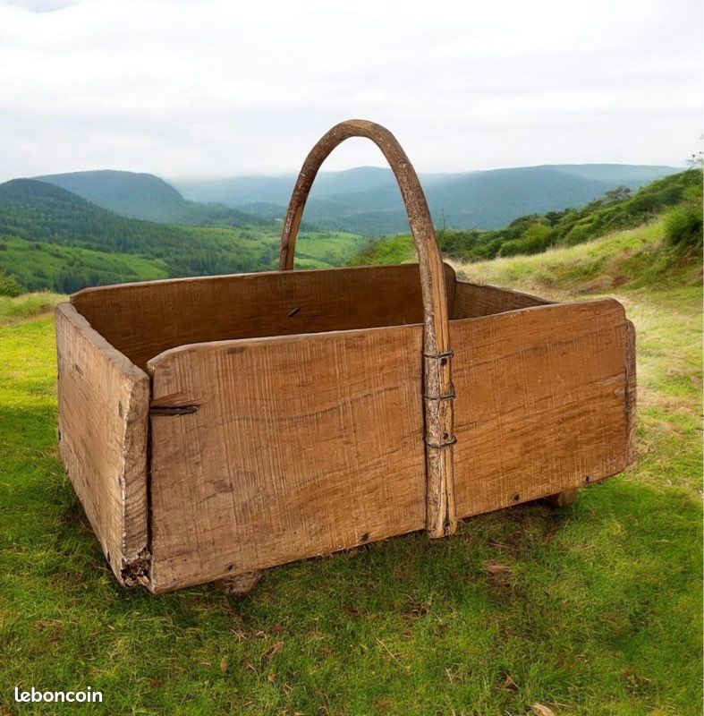 Panier en Bois Tressé "Pâques" 15cm Naturel