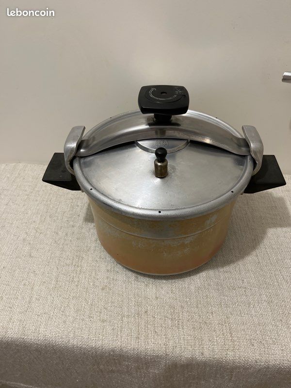 Cocotte minute seb vintage orange decor 70's 8 litres mondial Relay ok - Électroménager