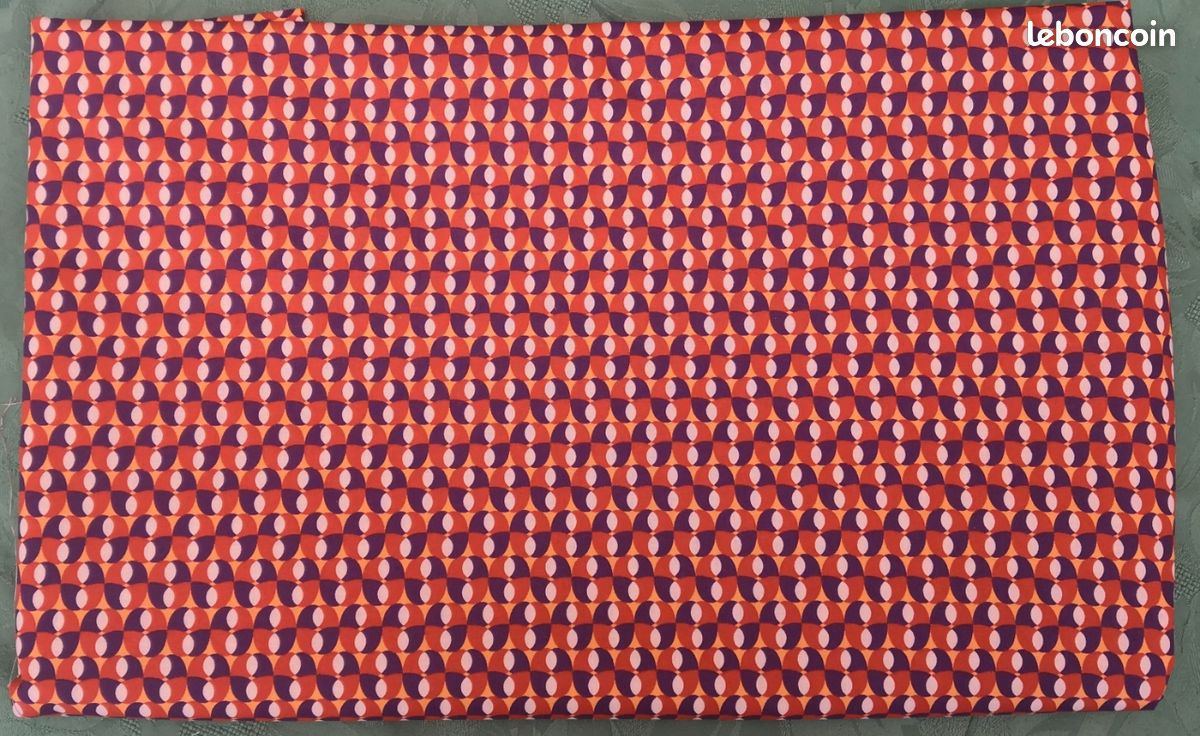 Coupon de tissu imprimé 50x25 cm, 100 % Coton (image 1)