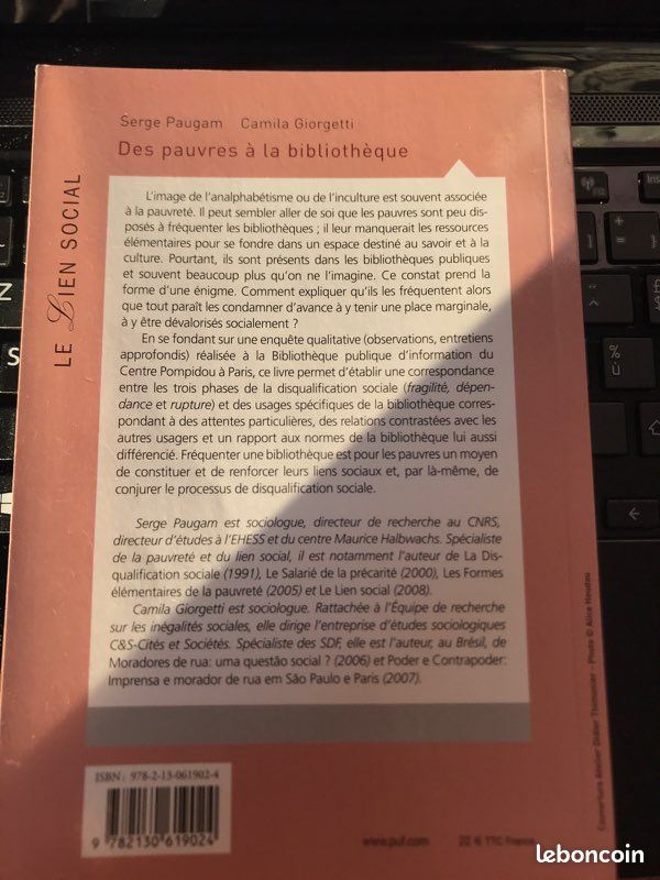 Des pauvres à la bibliothèque - livre sociologie (image 3)