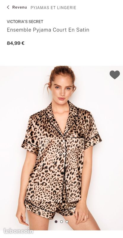 Pyjama Victoria Secret Satin Short M Vêtements