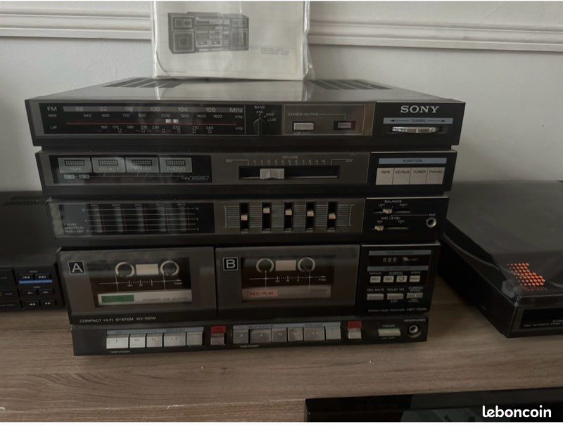 Chaîne Hi-Fi Sony XO-700W Vintage Années 80 – Complète avec platine vinyle, enceintes et notice (image 2)