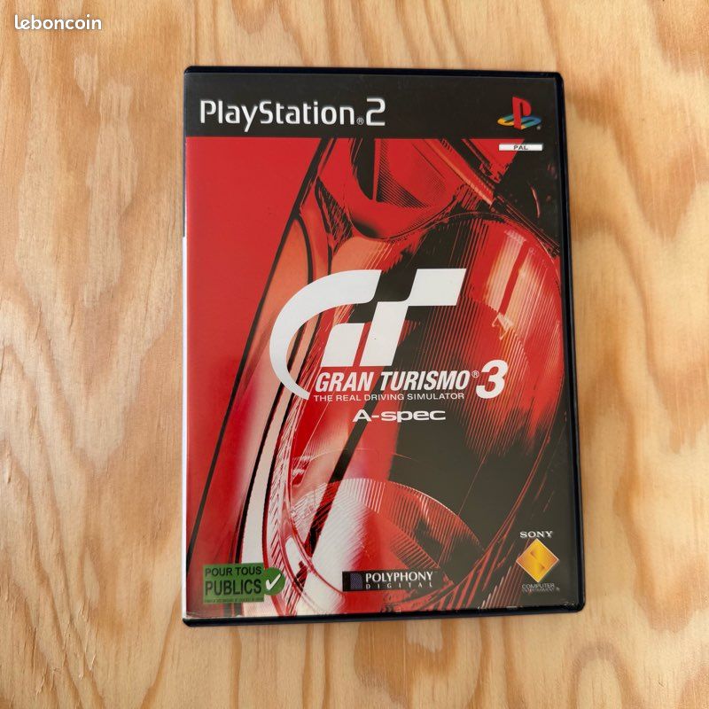 Gran Turismo 3 A-spec Sur PS2 - Bon état - Edition Française