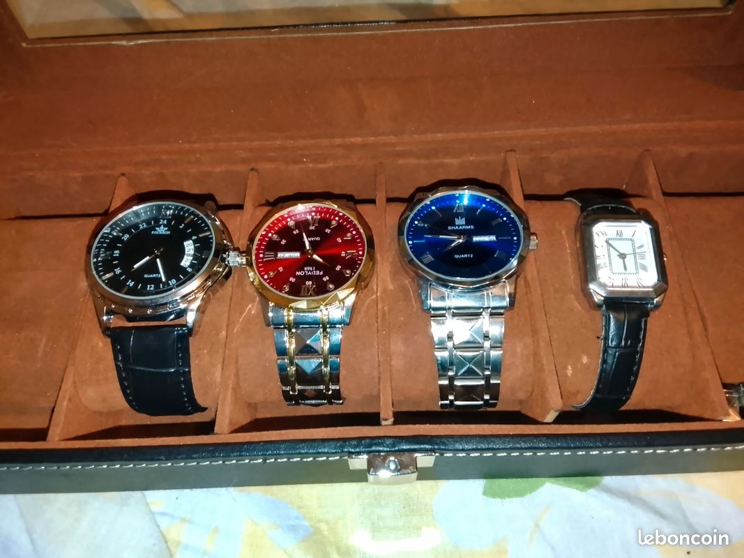 Coffret élégant avec 4 montre. 3 montre homme 1 femme avec boite de rangement (image 4)