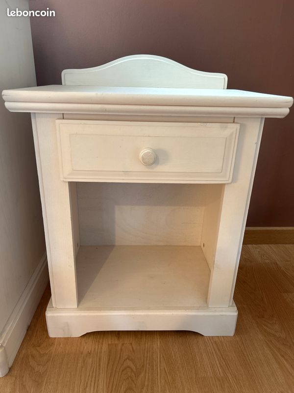 Lit + sommier + table de nuit + commode (image 4)