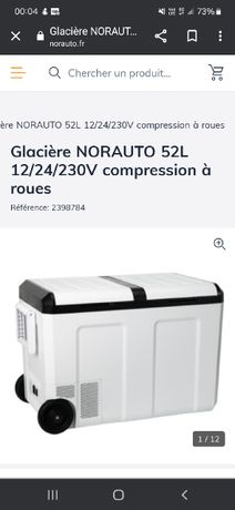 Glacière NORAUTO 52L 12/24/230V compression à roues - Norauto