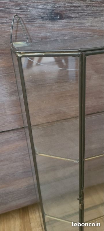Vitrine vintage verre et laiton (image 2)