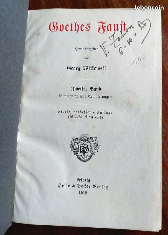 Faust de Goethe par Georg Witkowski 1912 (image 2)