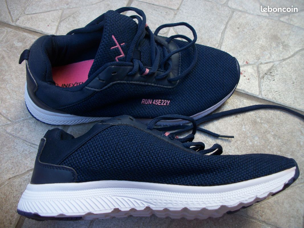 Baskets neuves InExtenso Sport bleu et rose pointure 40 (image 2)