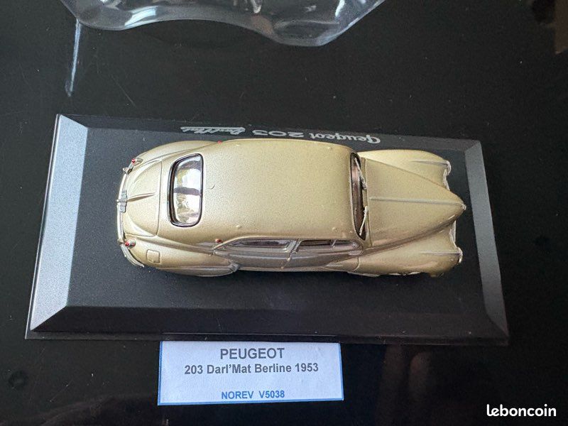 Modèle Réduit Peugeot 203 Darl'mat Bleu 1/43 Par Norev - État Très Bon, Avec Boîte D'origine