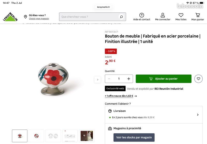 10 Boutons de tiroir (image 6)