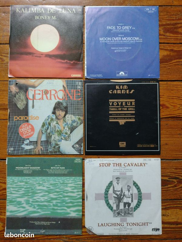 Disques vinyles 45 tours 80's en lot (image 2)