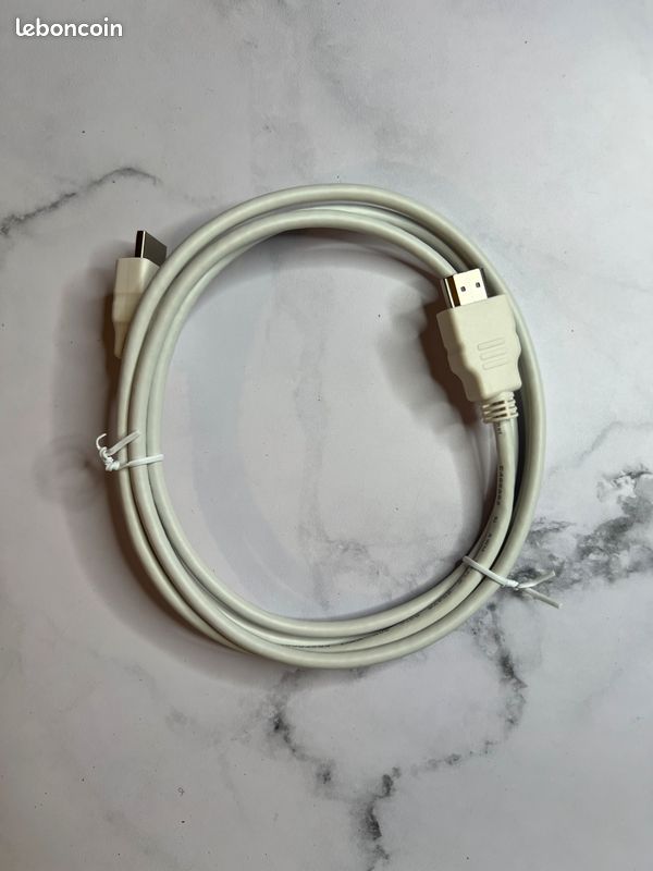 [Neuf] Câble HDMI vers HDMI – neuf – 1m (ou longueur à préciser) (image 1)