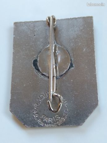 Ancien Insigne Ecole De Ski Pralognan - Vintage 1940/50 - Attache Cassée
