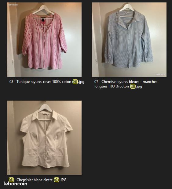 Tunique Femme ◽ rayures roses ◽ manches longues ◽ 100% coton ◽ Taille 46 (image 7)