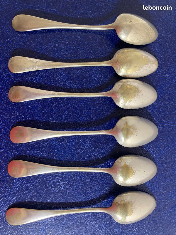 Lot de 6 cuillères à café en métal argenté (image 2)