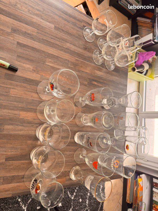 LOT DE 6 verres à bière BIERE BLANCHE DE NICE 0.25L EUR 15,00 - FR