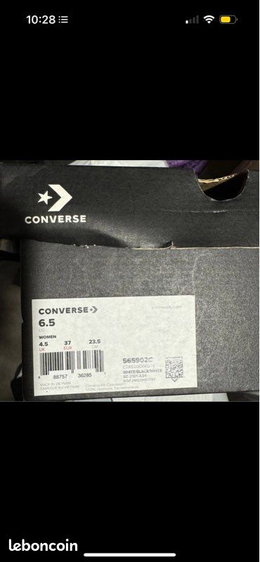 Converse noir et blanche taille 37 (image 5)