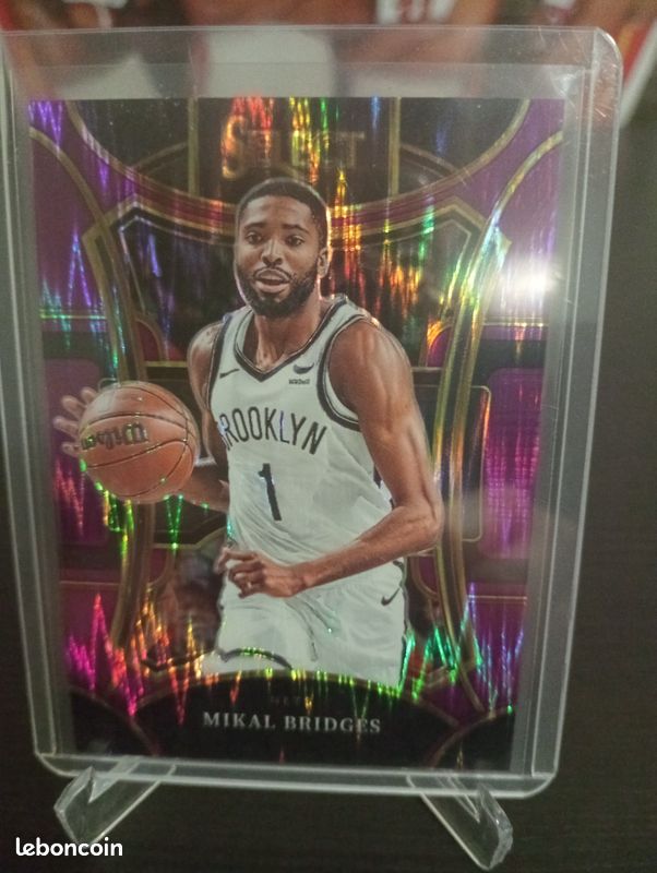 Mikal Bridges – Brooklyn Nets 2023-24 Panini Select Mezzanine Purple Flash /175 #367 (image 2)