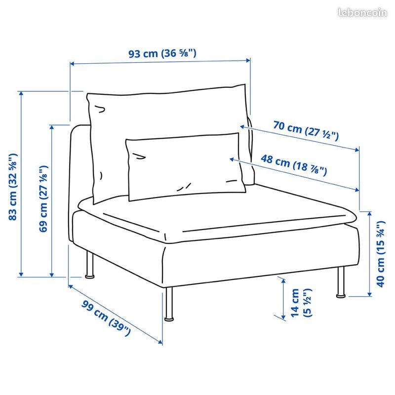 Canapé modulable IKEA déhoussable- Soderhämn (image 8)