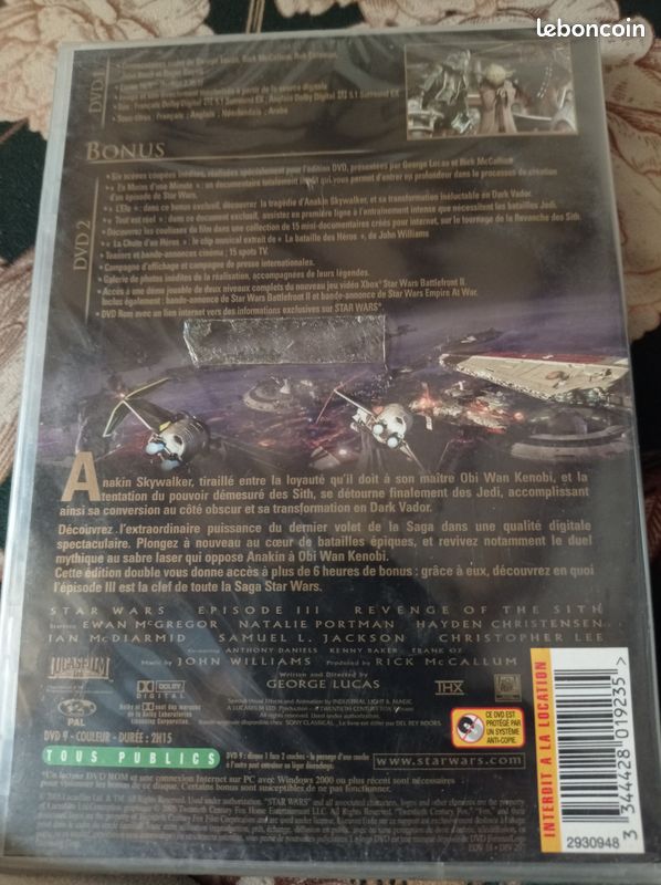 Dvd Star Wars la revanche des sith III (image 2)