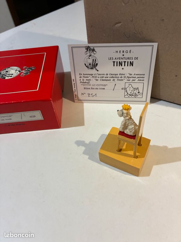 Figurine Tintin Au Congo Pixi N°4561 - Milou Et Le Lion - 75mm - Boîte De 1995