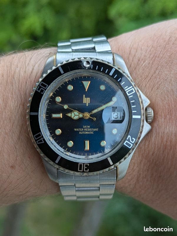 Cadran D'origine Vintage Pour Montre LIP R573 - Automatique, Couleur Bleu, Pièce De Mouvement Neuf