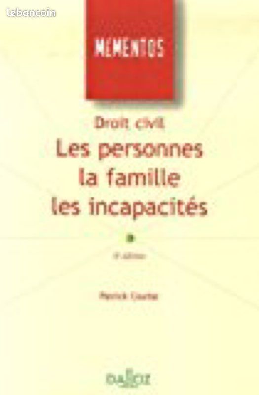 Droit civil: les personnes , la famille et les incapacités (image 1)