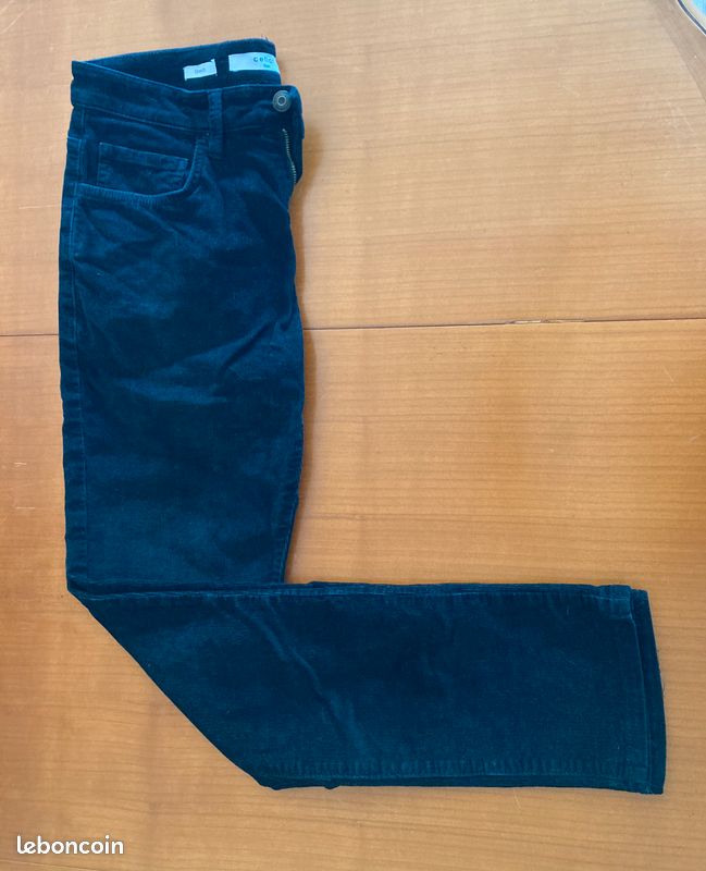 Jean velours noir homme T 38 (image 1)