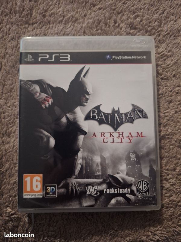 Jeu Batman Arkham City PS3 - Version FR Complète, Très Bon état - Boîte Et Notice