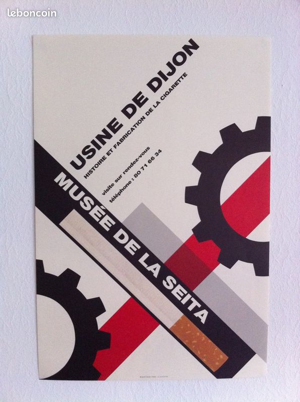 Affiche Muse de la Seita Histoire de la Cigarette Usine de Dijon -  Collection