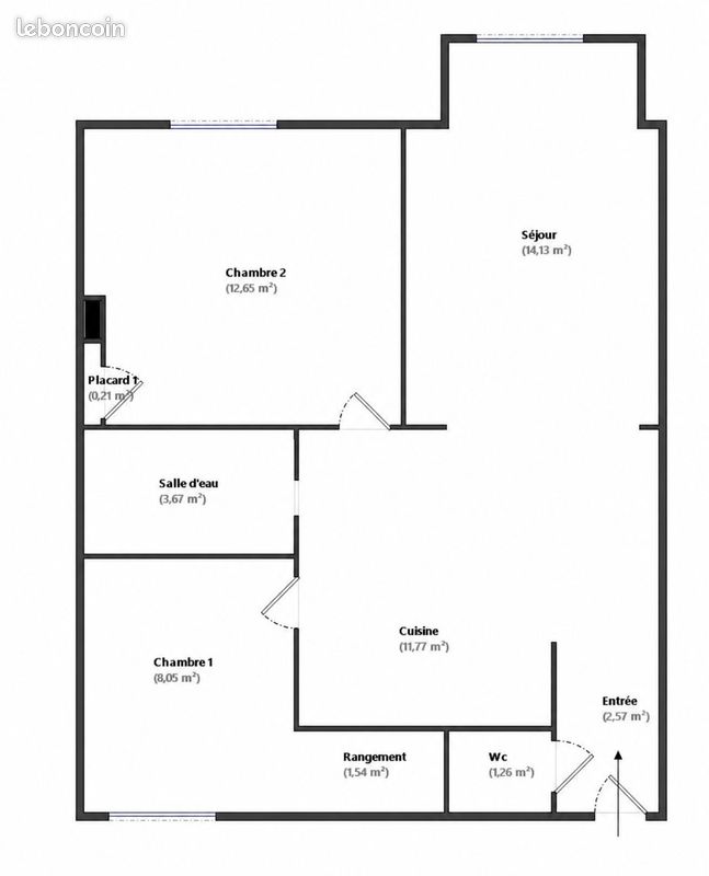 Appartement 3 pièces 56 m² — 6