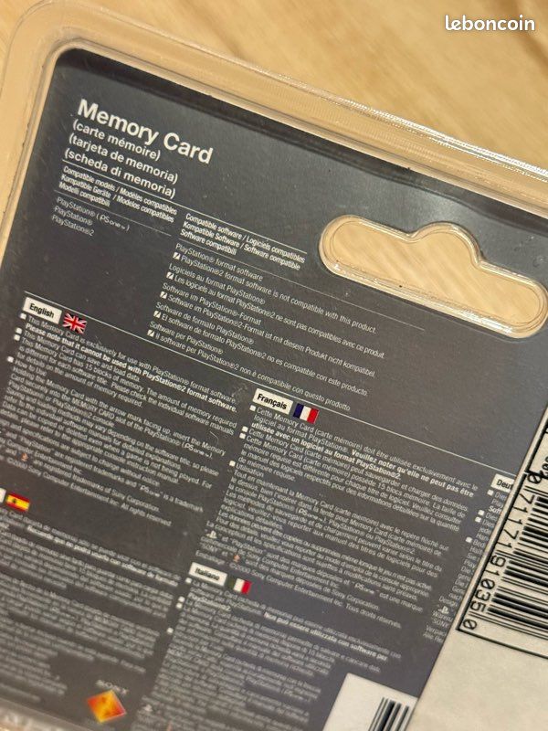 Carte Mémoire Sony PlayStation 1 SCPH-1020 - 15 Blocs - Avec Boîte D'origine - Occasion