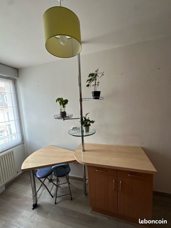 Vintage : Ensemble meuble + table amovible + colonne et chaises / Idéal pour petite cuisine (image 4)