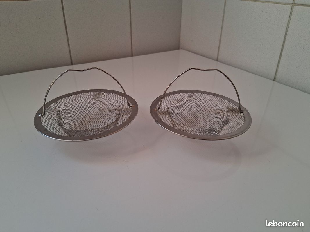 2 Passoires D'évier De Cuisine - Argent - Dimensions 2,87 X 1,69 X 1,18 Pouces - Neuf