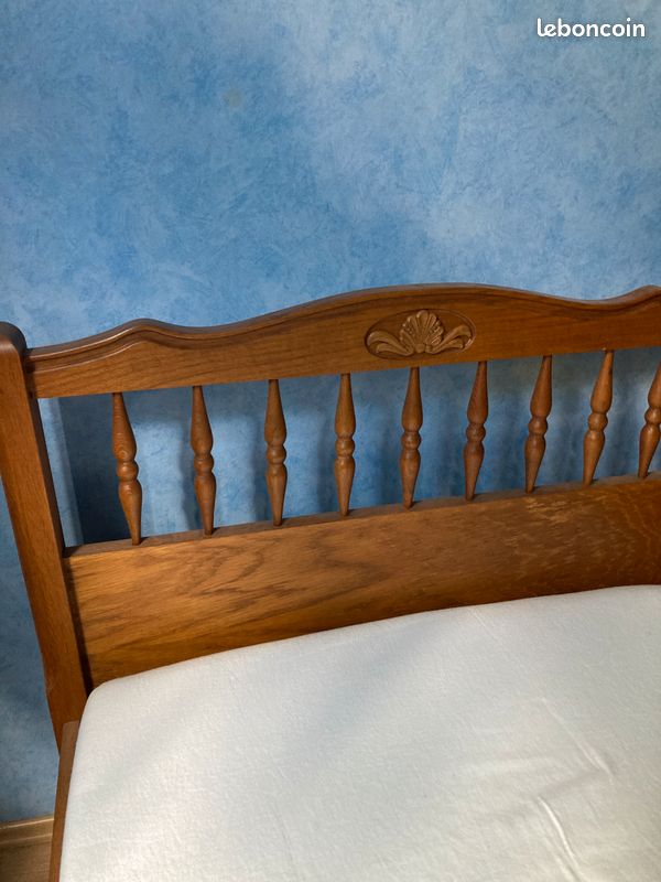 Lit hêtre une place + matelas (image 3)