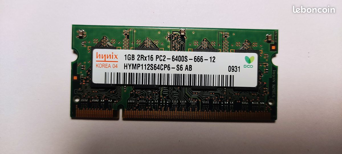 RAM Hynix 1GB 2Rx16 PC2 6400S-666-12 (image 1)
