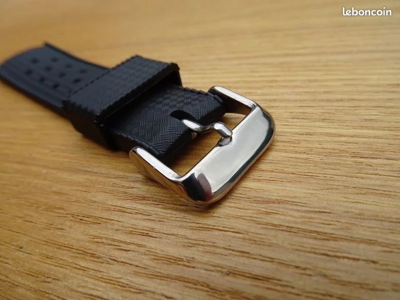 Bracelet De Montre En Silicone Extra Fort - Noir, Tailles 18/20/22/24 Mm, Neuf Avec étiquette