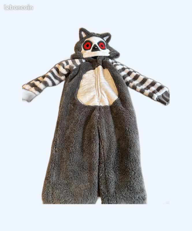 Kigurumi Pyjama Lemurien Combinaison Pyjama Lémurien Polaire