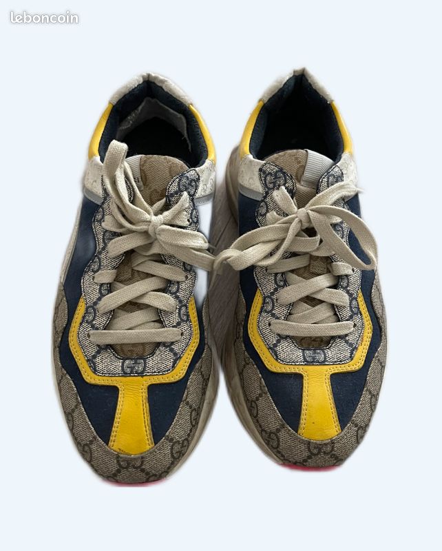 Chaussure Gucci Rhyton Baskets Homme Gucci Gucci Rhyton Toile