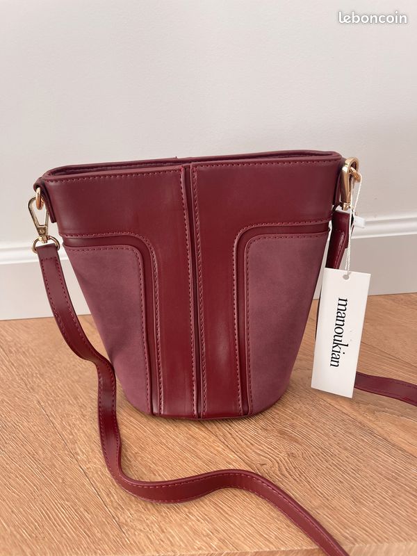 Bag Sac Seau Manoukian Sac Seau Bordeaux Manoukian Neuf