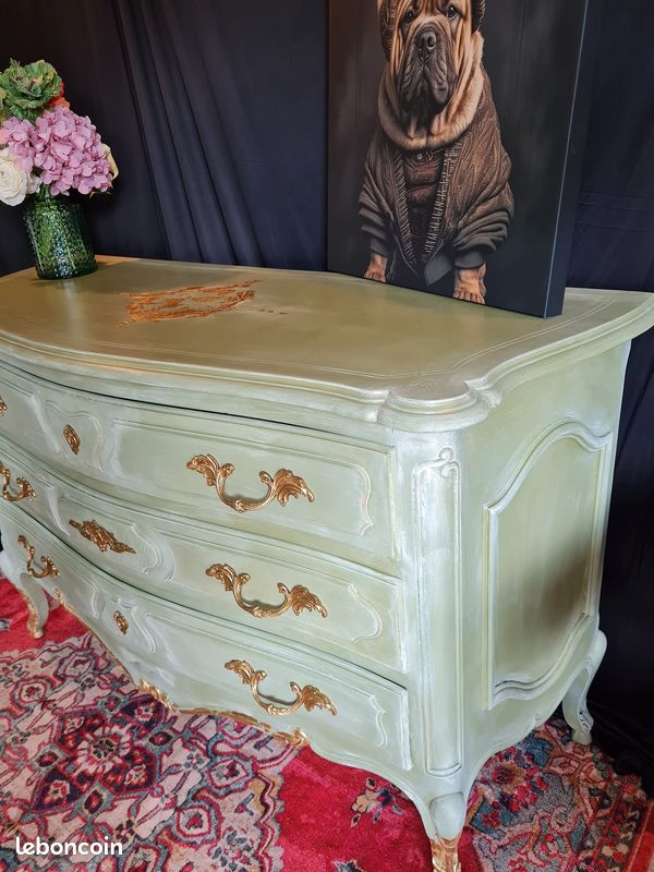 Meuble commode 3 tiroirs ancienne relookee (image 2)