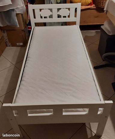 Lit à Lattes Enfant IKEA – Pin Massif – 160 X 70 Cm – Occasion Bon État